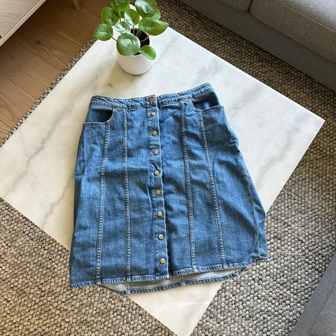 Ubrukt Lee skjørt denim W32