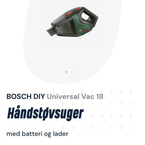 Bosch håndstøvsuger 18 V