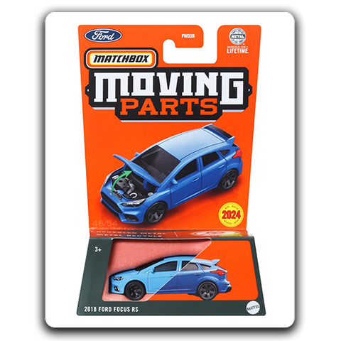 Matchbox 2018 Ford Focus RS (Moving Parts 2024), HVM82