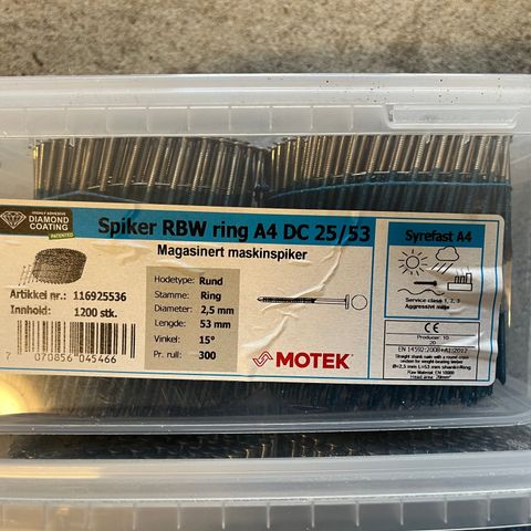 MOTEK coil spiker 53mm x 2,5mm 15 grader