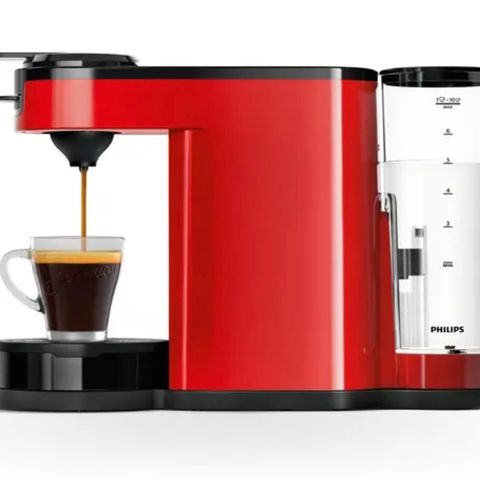Rød senseo kaffemaskin