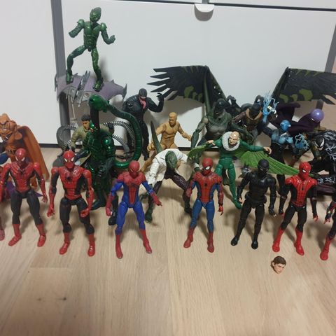 Sjeldne Spider-Man film figurer.