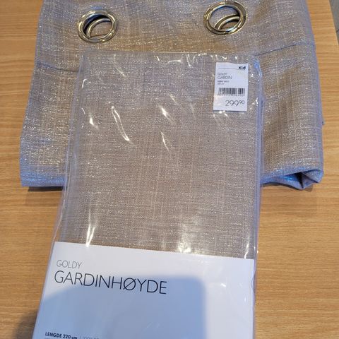 Gardiner, 3 lengder, 220 cm