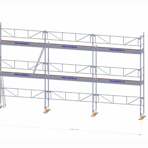 Aluminiumsstillas på henger til utleie 50 m2