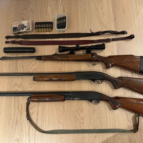 Remington 700 LH ( links rifle) og 58 Sportsman