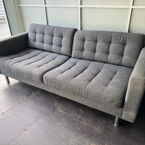 LANDSKRONA 3-seters sofa i Gunnared mørk grå
