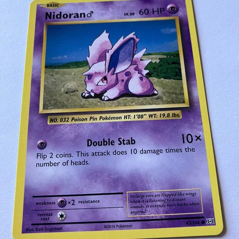 Nidoran 43/108 Pokemon kort