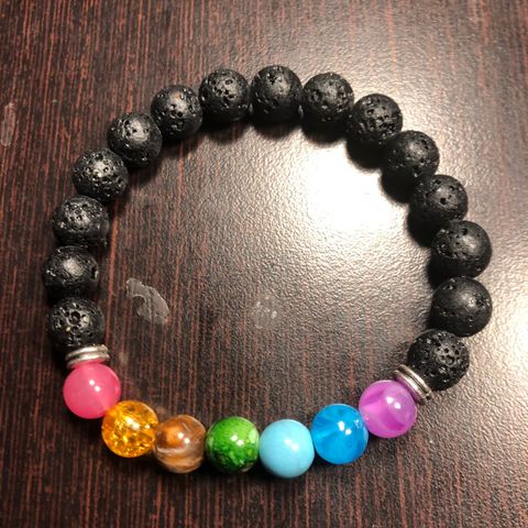 Lava Rock Chakra Bracelet 7 Chakra