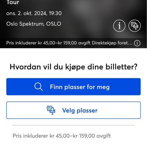 2 Billetter til Nick Cave oslo spektrum 2. oktober 2024