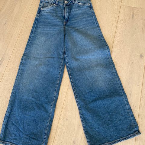 Culotte jeans, bukse fra HM str 34 knapt brukt