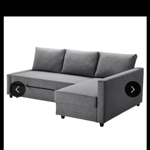Friheten corner sofa with storage, dark grey colour