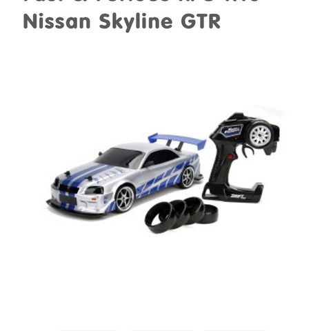 Fast & Furious R/C 1:10 , Nissan skyline GTR, Fjernstyrt bil