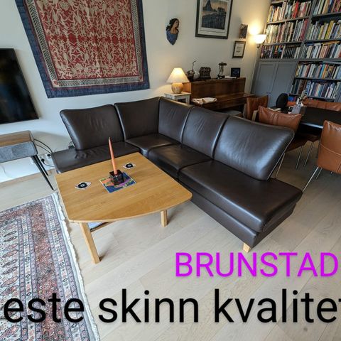 Skinn Brunstad  Modulsofa hjørnesofa
