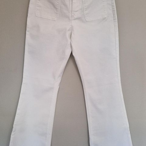 Hvit dongeri / jeans / (ola-)bukse fra C&A i strl. 40