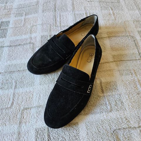 B&co semsket skinn loafers, sko