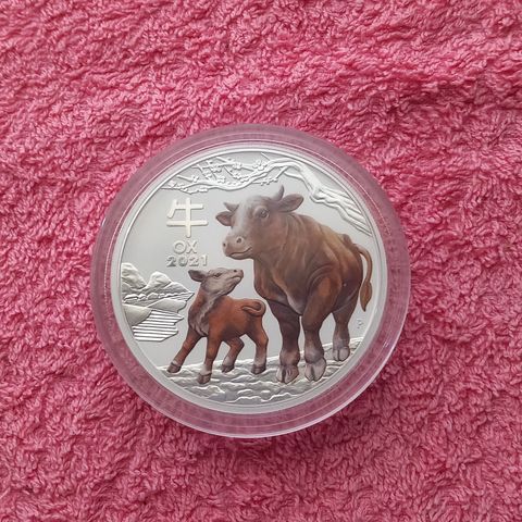 Perth mint 5 oz year of the ox color