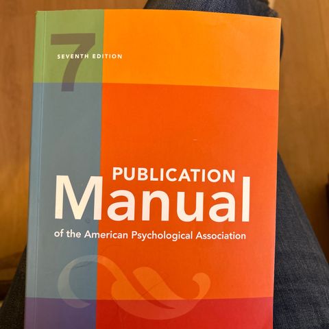 apa manual 7, seventh edition