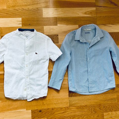 To penskjorter i størrelse 116 og 122 - pent brukt