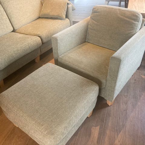 Dansk design sofa 3 seter + stol