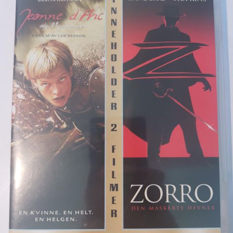 Jeanne d'Arc / Zorro (DVD, norsk tekst)