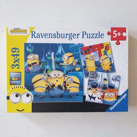 Ravensburger puslespill 5+ med minions, 3 i 1