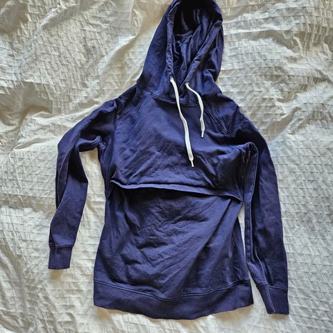 Mørkeblå amme-hoodie/genser