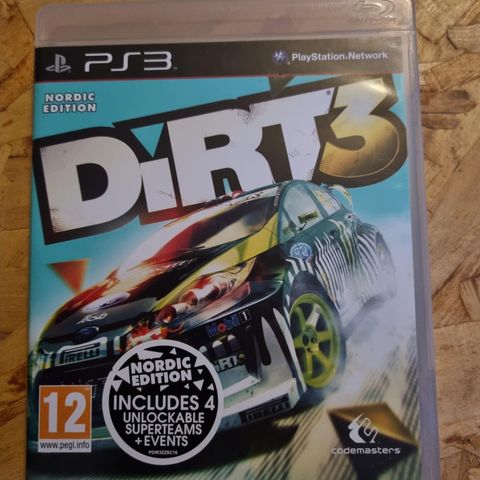 Strøkent PS3 Dirt 3