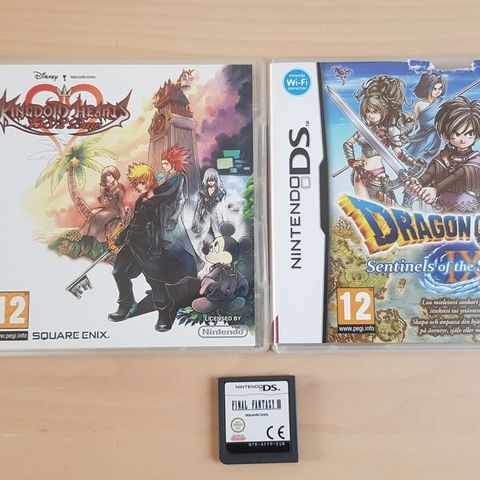 Diverse Nintendo DS spill (Dragon Quest, Kingdom of Heart, Final Fantasy)