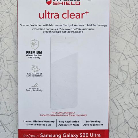 Zagg InvisibleShield skjermbeskytter til Samsung Galaxy S23 ultra