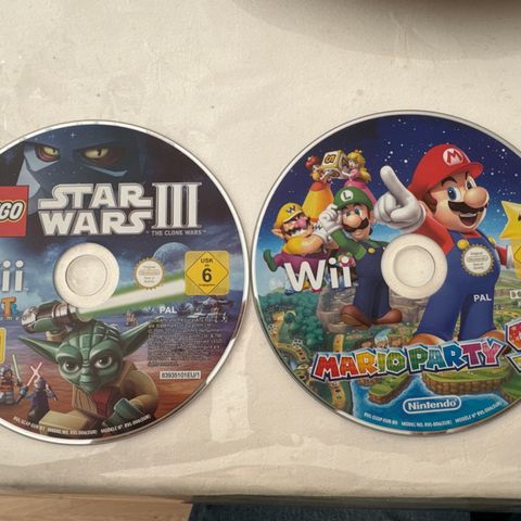 Wii mario party 9 og Star wars 3