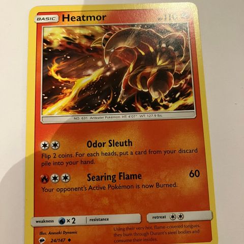 Heatmor 24/147 Pokemon kort