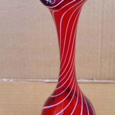 Vintage Kosta "Zebra" -vase formgitt av Vicke Lindstrand