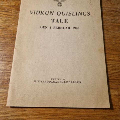 Vidkun Quislings tale 1943