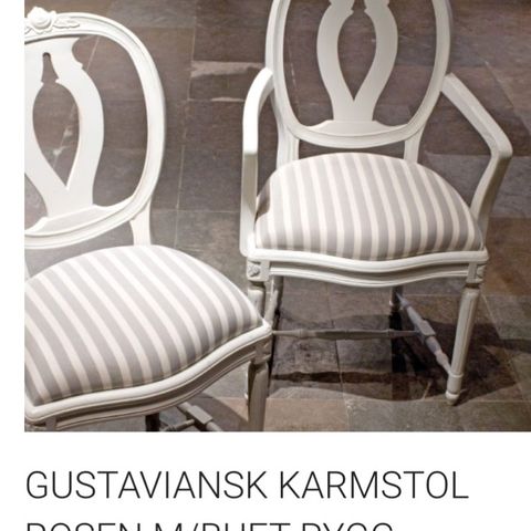 Gustaviansk stol nylig kjøpt
