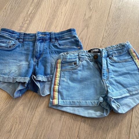 Denimshorts / olaskjorts str 10 og 12 år