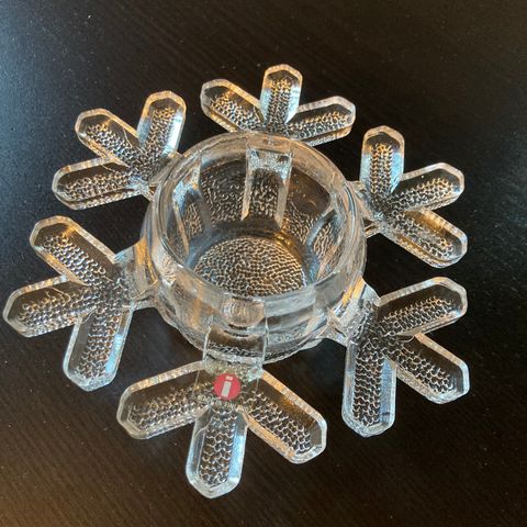 Iittala Valto Kokko "Snow crystal" lysestake