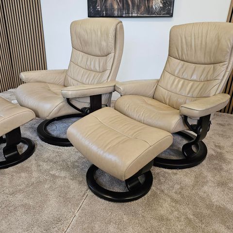 2 stk. Stressless® Opal(L) lenestoler m/krakk fra Ekornes