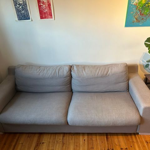 Lounge grå 3-seter sofa