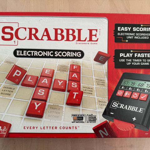 Scrabble med elektronisk telleenhet (komplett!)