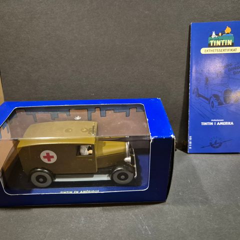 Tintin Bil samlemodell Ambulanse fra 20 årene