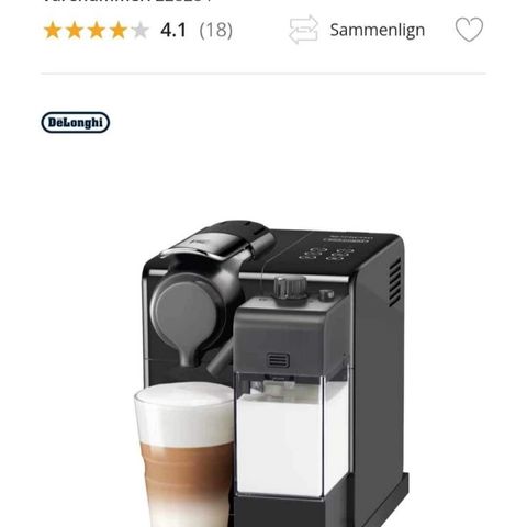 nespresso delonghi kaffemaskin