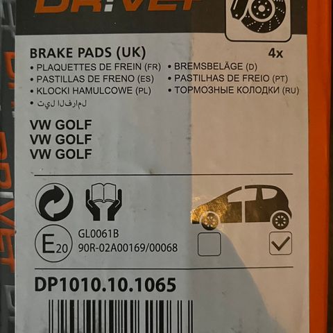 Bremseklosser VW Golf 7