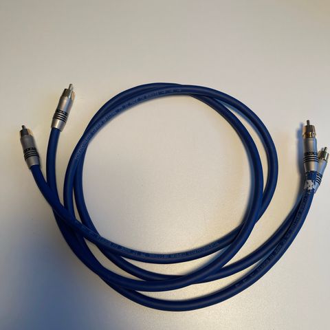 2 stk Kabel høyttalerplugger tchernov audio 1 meter