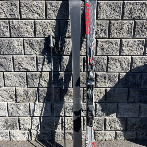 Völkl AC2 alpin ski med Marker bindinger og GOOD carbon staver- 160 cm