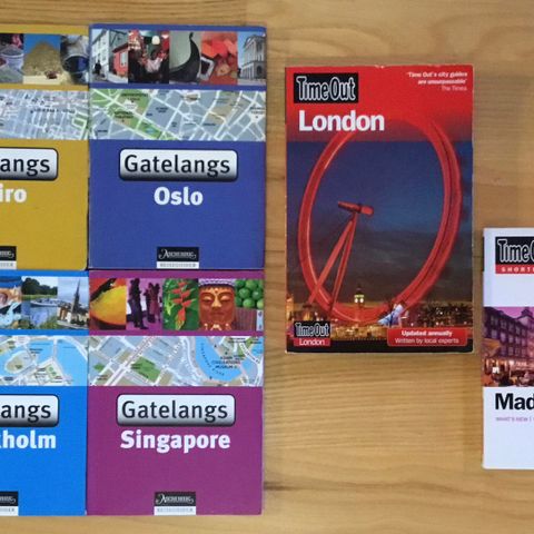 Gatelangs Kairo , Oslo, Stockholm & Singapor + TimeOut London & Madrid