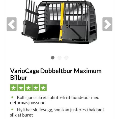 Variocage dobbeltbur selges billig!