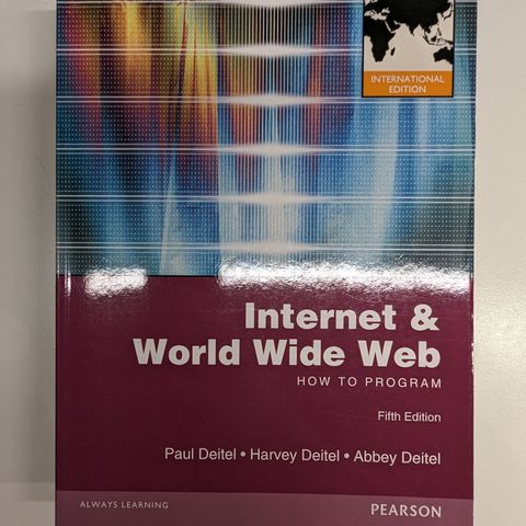 InternetWorld Wide Web: How to Program ISBN: 9780273764021