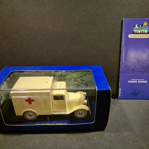 Tintin Bil samlemodell Ambulanse Ford V8 1938