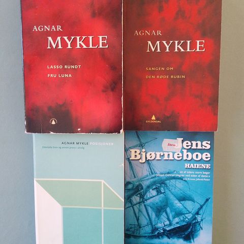Agnar Mykle og Jens Bjørneboe bøker (25 Kr pr. stykk)