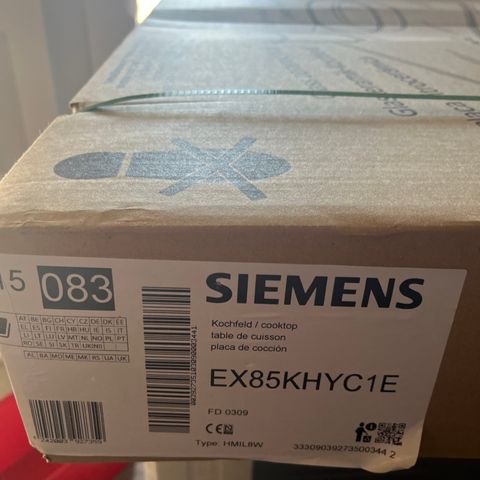 Uåpnet Siemens IQ700 EX85KHYC1E INDUKSJONSTOPP 80 cm
